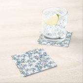 花パターン2 2 スクエアペーパーコースター (インサイチュ)