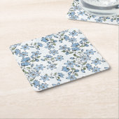 花パターン2 2 スクエアペーパーコースター (アングル)