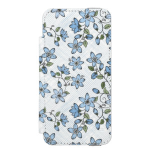 花パターン2 2 iPhone SE/5/5sウォレットケース