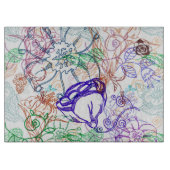 花パターン3 カッティングボード (正面)