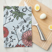 花パターン3 キッチンタオル (四つ折り)