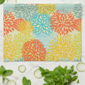 花パターン3 キッチンタオル (折り畳み)