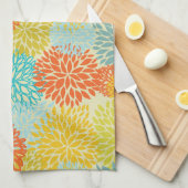 花パターン3 キッチンタオル (四つ折り)