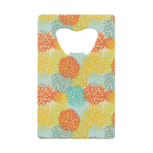 花パターン3 クレジットカード栓抜き (正面)