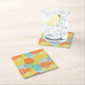 花パターン3 スクエアペーパーコースター (インサイチュ)