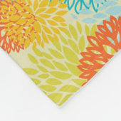 花パターン3 フリースブランケット (角)