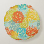 花パターン3 ラウンドクッション (裏面)