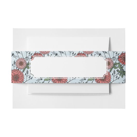 花パターン3 招待状ベリーバンド (正面例)