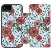 花パターン3 INCIPIO iPhoneウォレットケース (フォリオ Open)