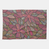 花パターン4 キッチンタオル (横)