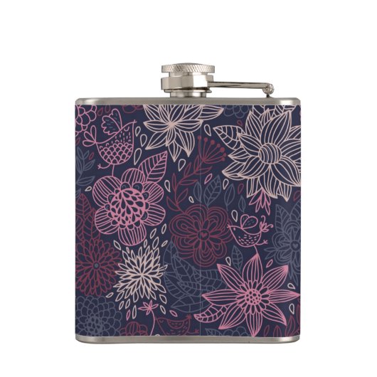 花パターン4 フラスク (裏面)