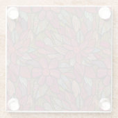 花パターン4 2 ガラスコースター (裏面)