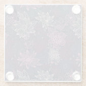 花パターン4 3 ガラスコースター (裏面)