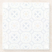 花パターン5 ガラスコースター (裏面)