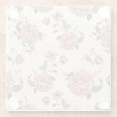 花パターン5 ガラスコースター (裏面)