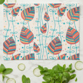 花パターン5 キッチンタオル (折り畳み)