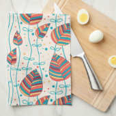 花パターン5 キッチンタオル (四つ折り)