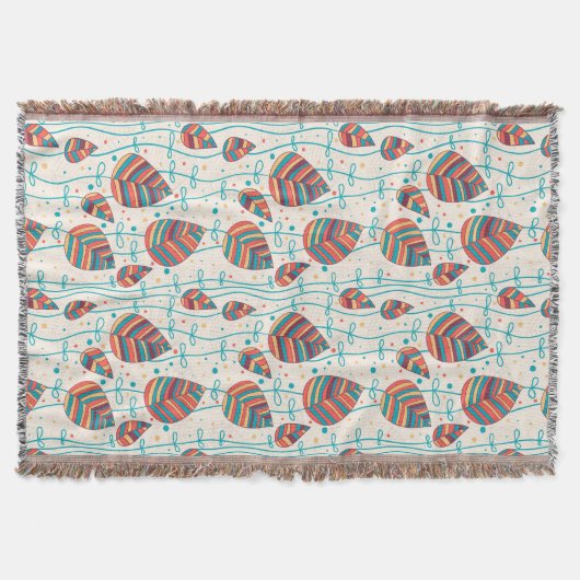 花パターン5 スローブランケット (正面)