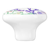 花パターン5 セラミックノブ (側面)