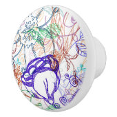 花パターン5 セラミックノブ (右)