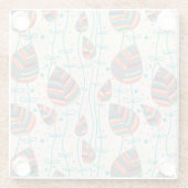 花パターン5 2 ガラスコースター (裏面)