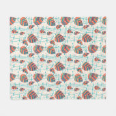 花パターン5 2 フリースブランケット (正面(横))