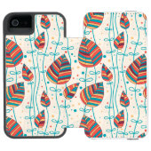 花パターン5 2 INCIPIO iPhoneウォレットケース (フォリオ Open)