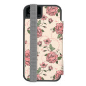 花パターン5 INCIPIO iPhoneウォレットケース (フォリオ裏面)