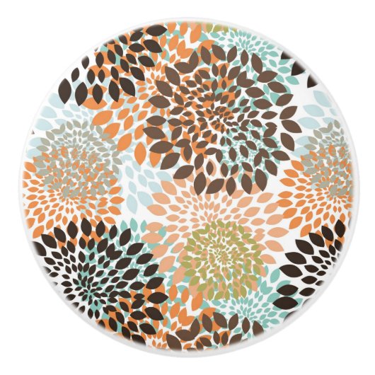 花パターン6 セラミックノブ (正面)