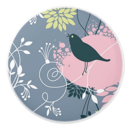 花パターン7 セラミックノブ (正面)