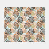 花パターン7 フリースブランケット (正面(横))