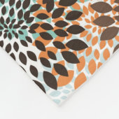 花パターン7 フリースブランケット (角)