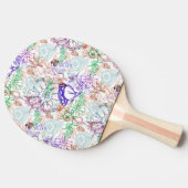 花パターン8 卓球ラケット (横)