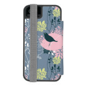花パターン8 INCIPIO iPhoneウォレットケース (フォリオ裏面)