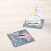 花パターン9 スクエアペーパーコースター (インサイチュ)