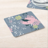 花パターン9 スクエアペーパーコースター (アングル)