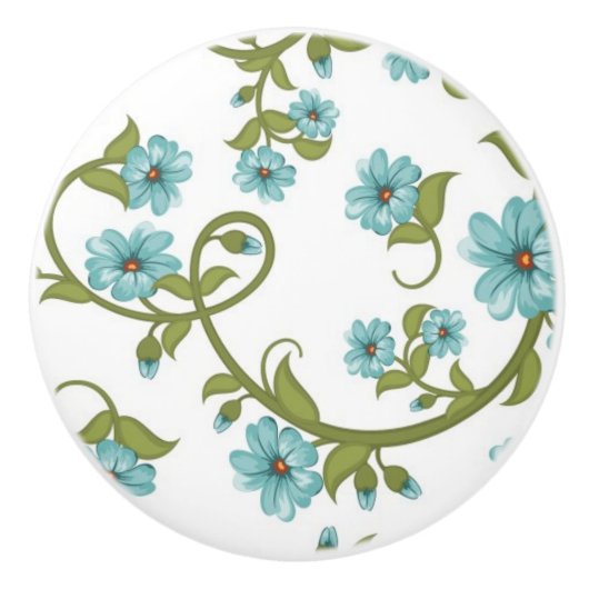 花パターン9 セラミックノブ (正面)