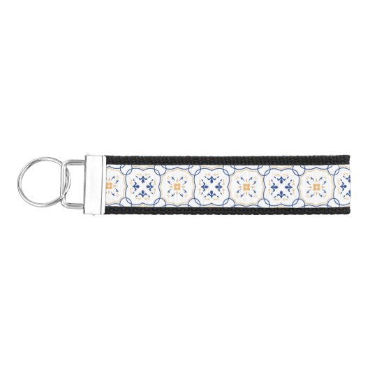 花パターン9 リストバンドキーホルダー (鍵左)