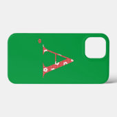 花パターン(の模様が)ある文字A (赤とドット)大文字i Case-Mate iPhoneケース (裏面 (横))