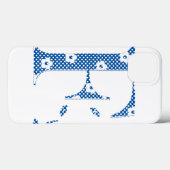 花パターン(の模様が)ある文字F(青と点) Case-Mate iPhoneケース (裏面 (横))