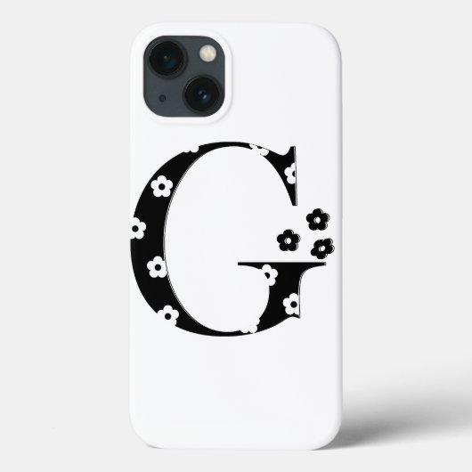 花パターン（の模様が）ある文字G Case-Mate iPhoneケース (裏面)