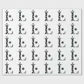花パターン（の模様が）ある文字L ラッピングペーパー (フラット)