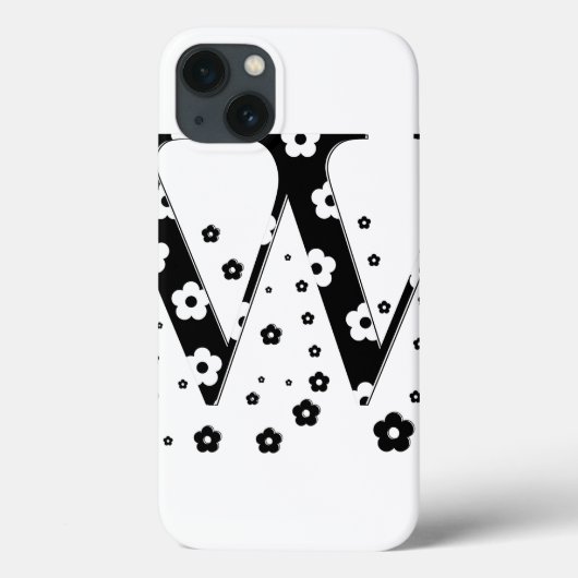 花パターン(の模様が)ある文字W Case-Mate iPhoneケース (裏面)
