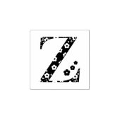 花パターン（の模様が）ある文字Z ラバースタンプ (インプリント)