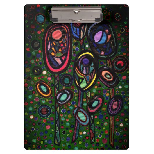 花パターン（の模様が）ある花 クリップボード (正面)