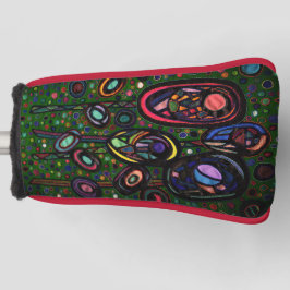 花パターン（の模様が）ある花 ゴルフヘッドカバー