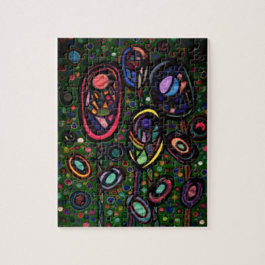 花パターン（の模様が）ある花 ジグソーパズル (縦)