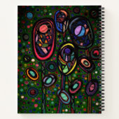 花パターン（の模様が）ある花 ノートブック (裏面)