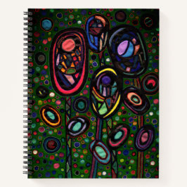 花パターン（の模様が）ある花 ノートブック