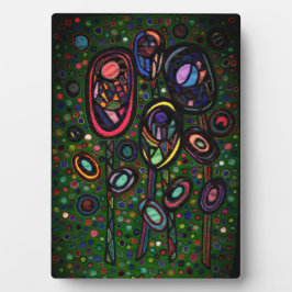 花パターン（の模様が）ある花 フォトプラーク